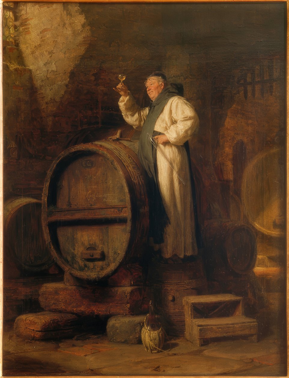 La dégustation de vin à la cave - Eduard von Grutzner