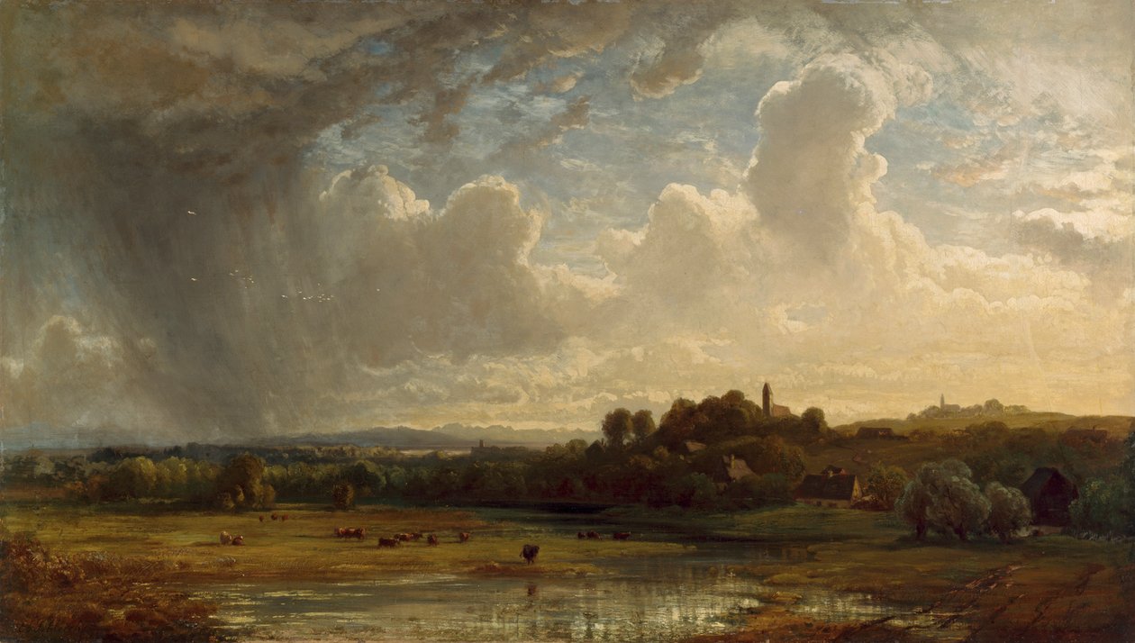 Paysage fluvial de Haute-Bavière par temps d