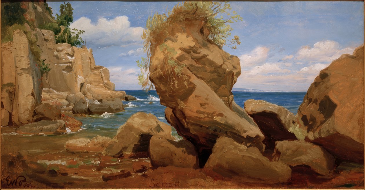 Paysage côtier près de Sorrente - Eduard Wilhelm Pose