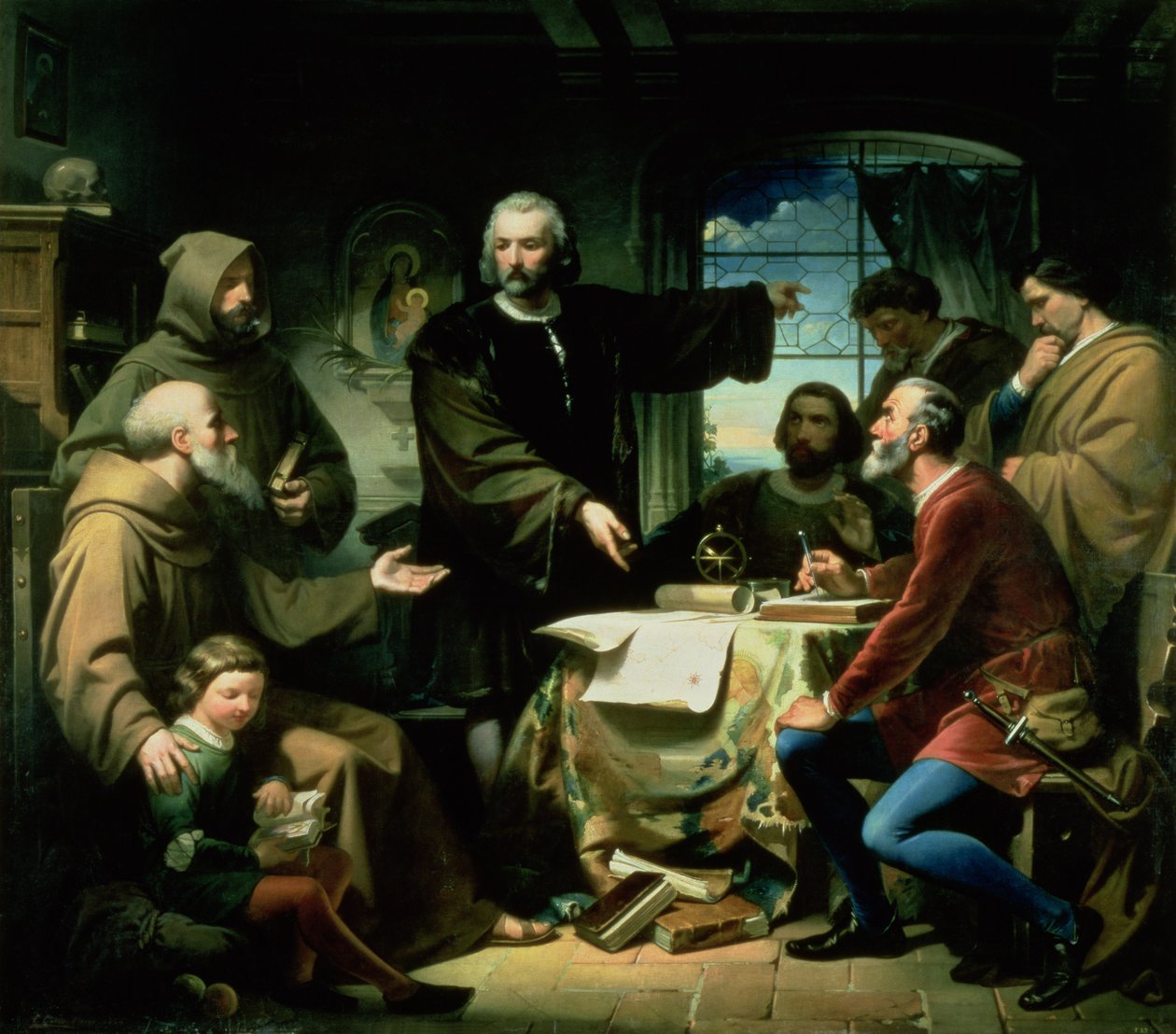Christophe Colomb (1451-1506) au monastère de la Rabida, 1856 - Eduardo Cano de la Peña