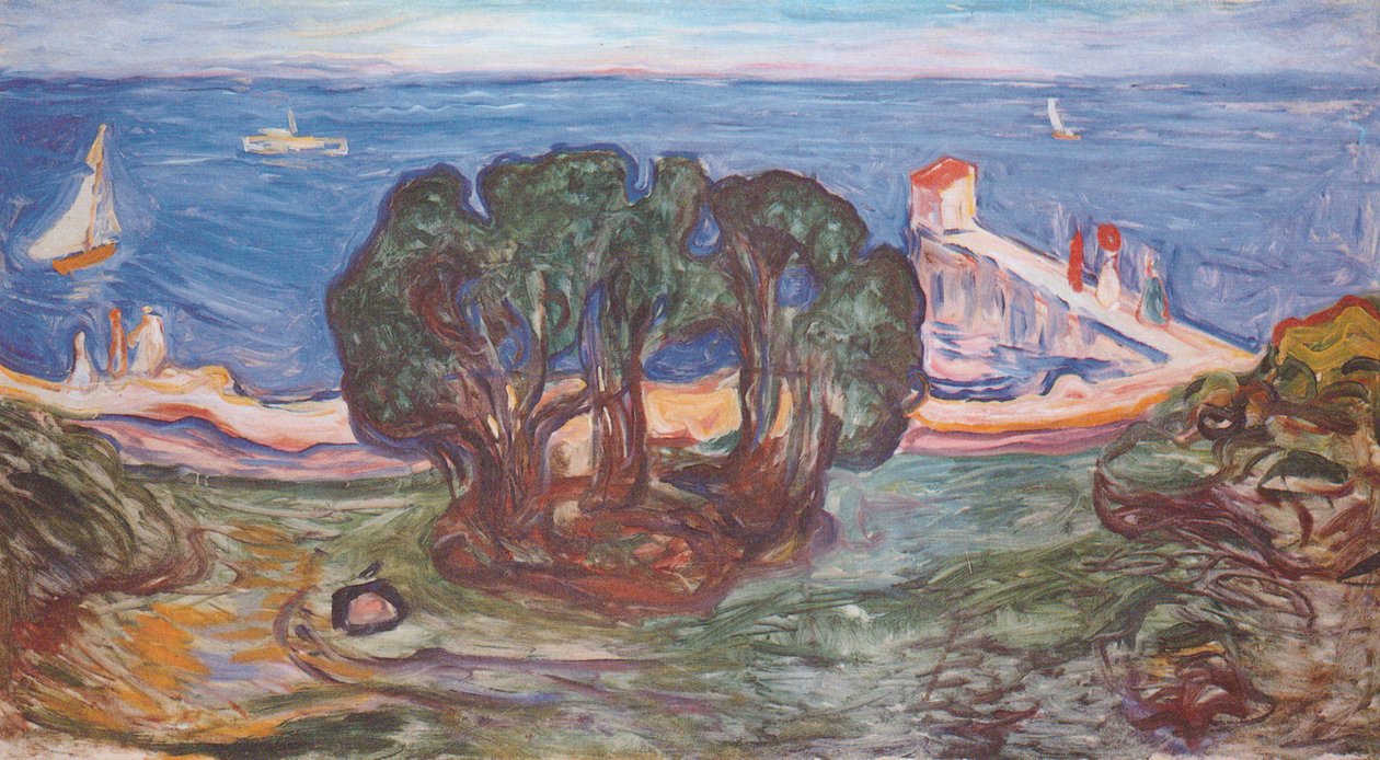 Arbres au bord de la mer - Edvard Munch