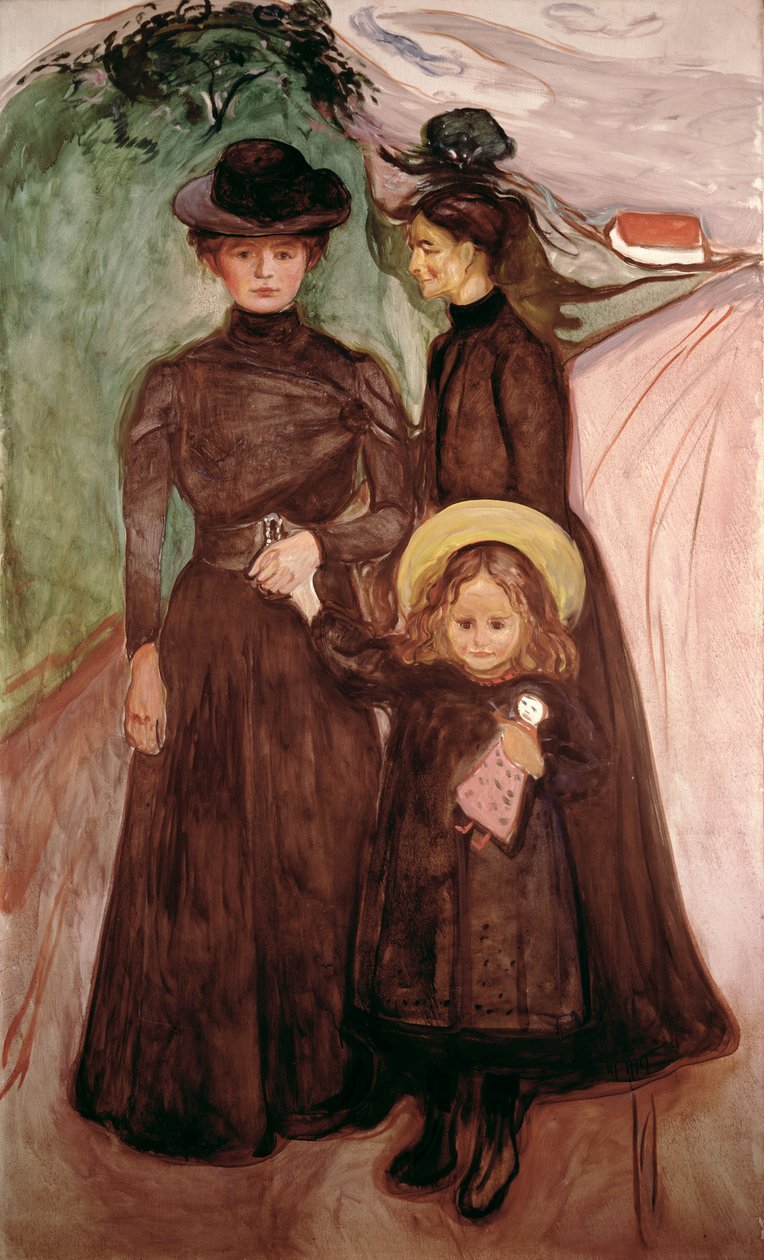La Famille sur la route, c.1903 - Edvard Munch
