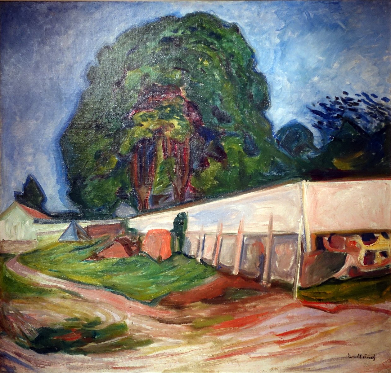Arbres et Mur de Jardin à Åsgårdstrand - Edvard Munch