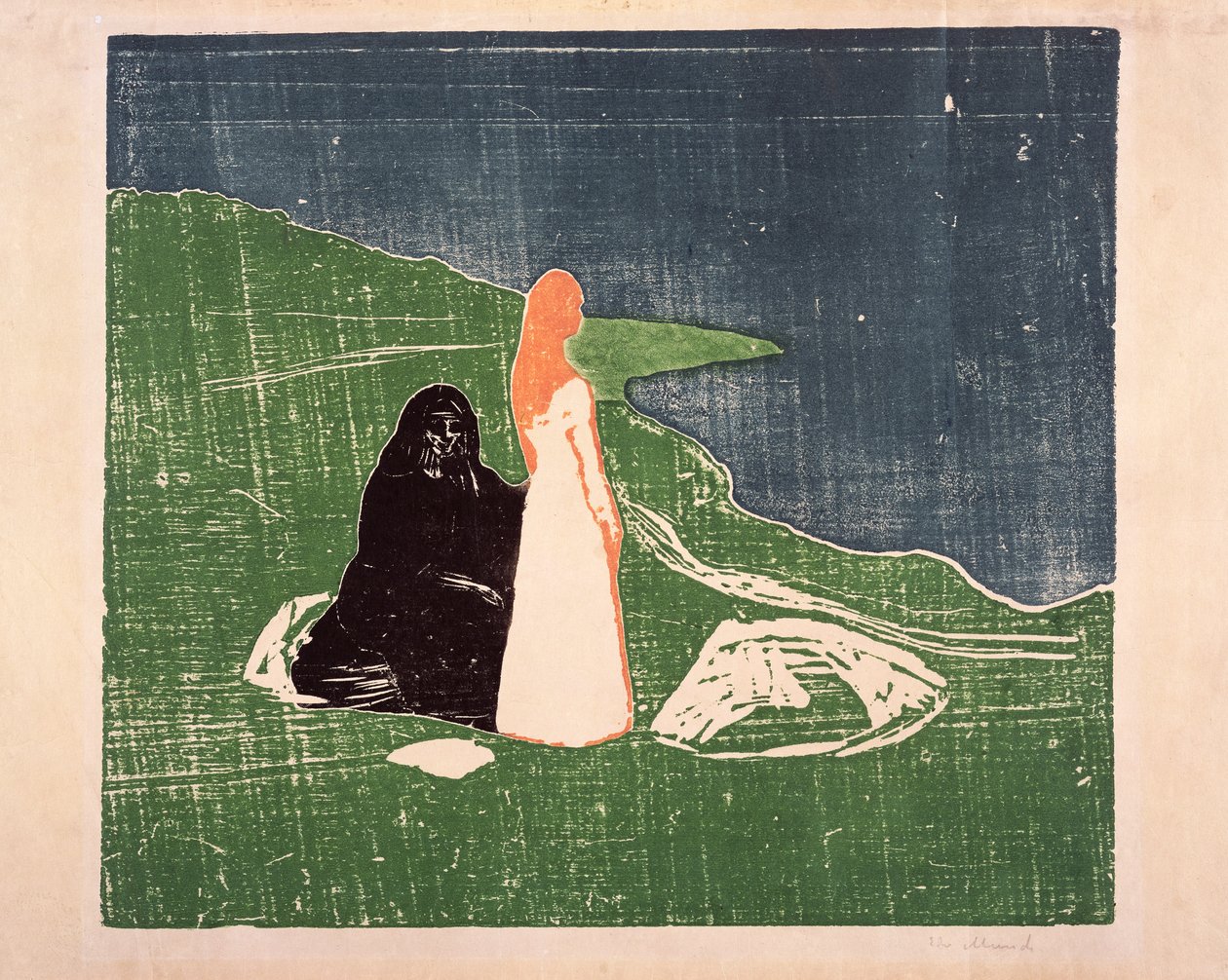 Deux femmes sur le rivage - Edvard Munch