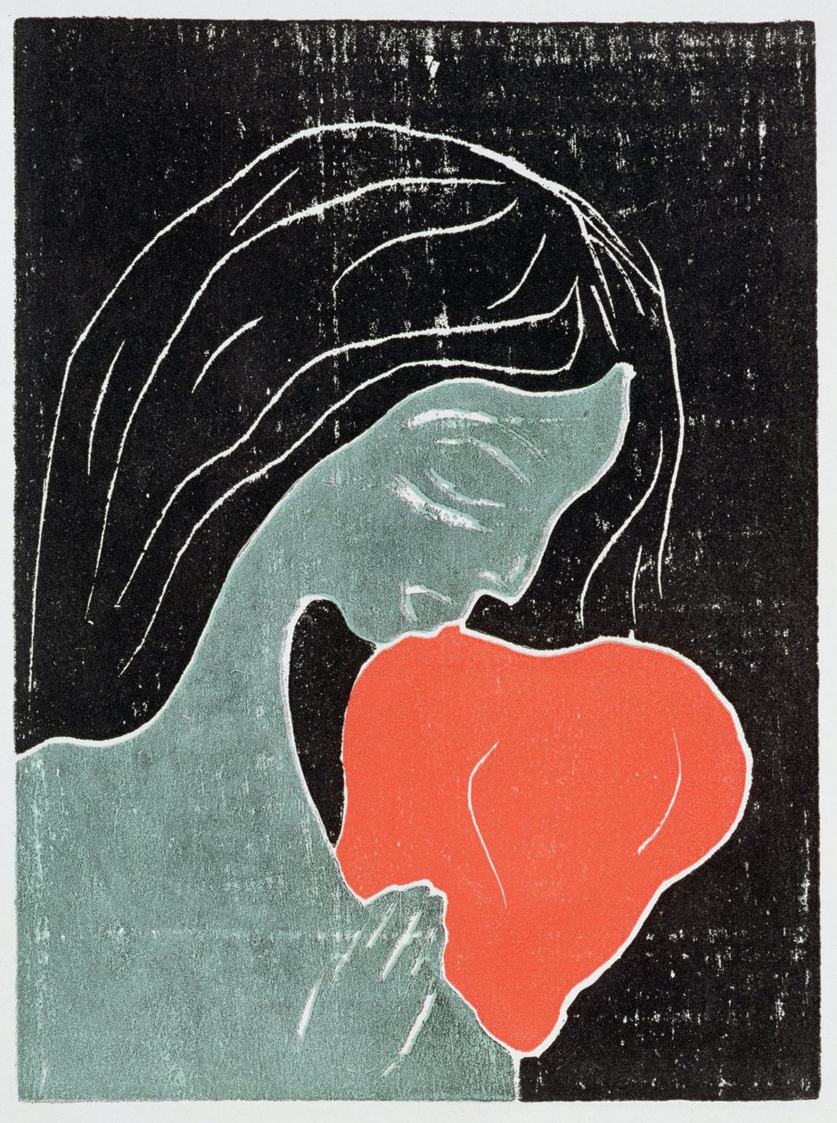 Femme avec un chien - Edvard Munch