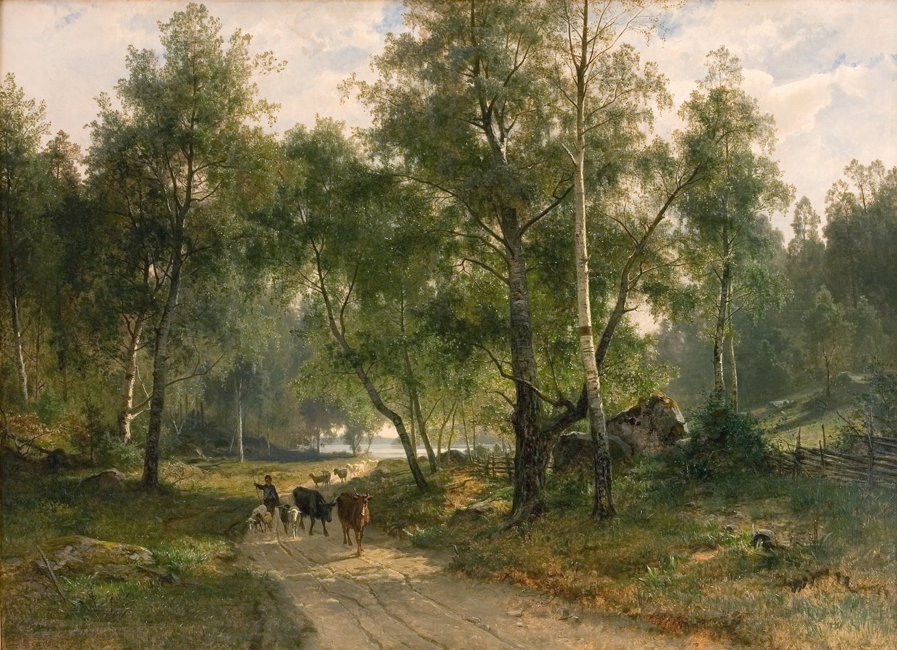 Sous les bouleaux. Motif de Mälaren - Edvard Bergh