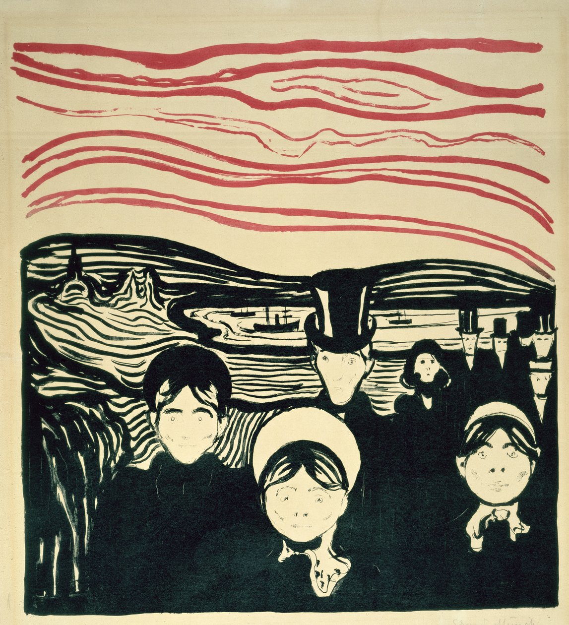Angstgefuhl - Anxiété - Edvard Munch