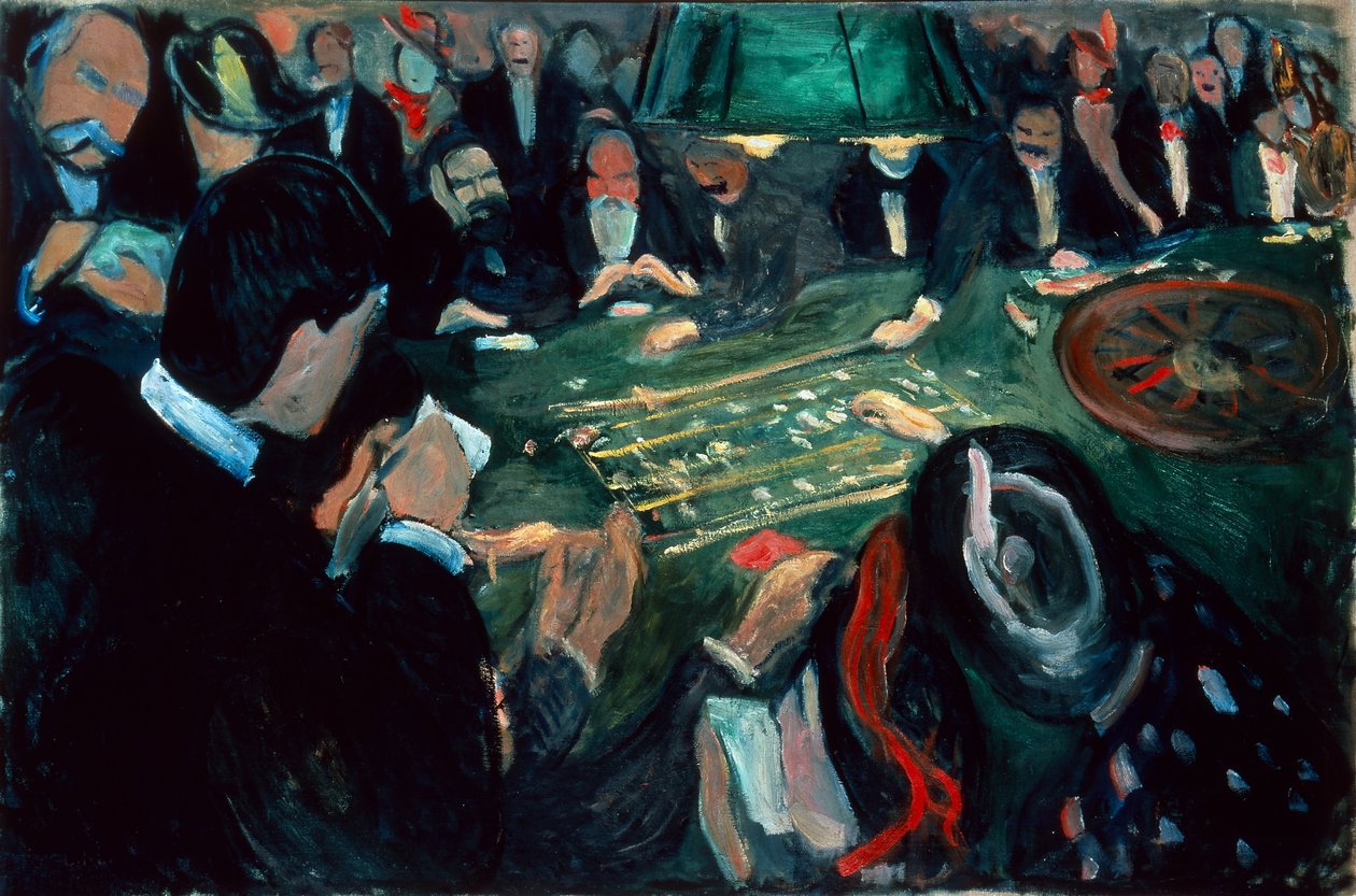 À la table de roulette à Monte Carlo - Edvard Munch