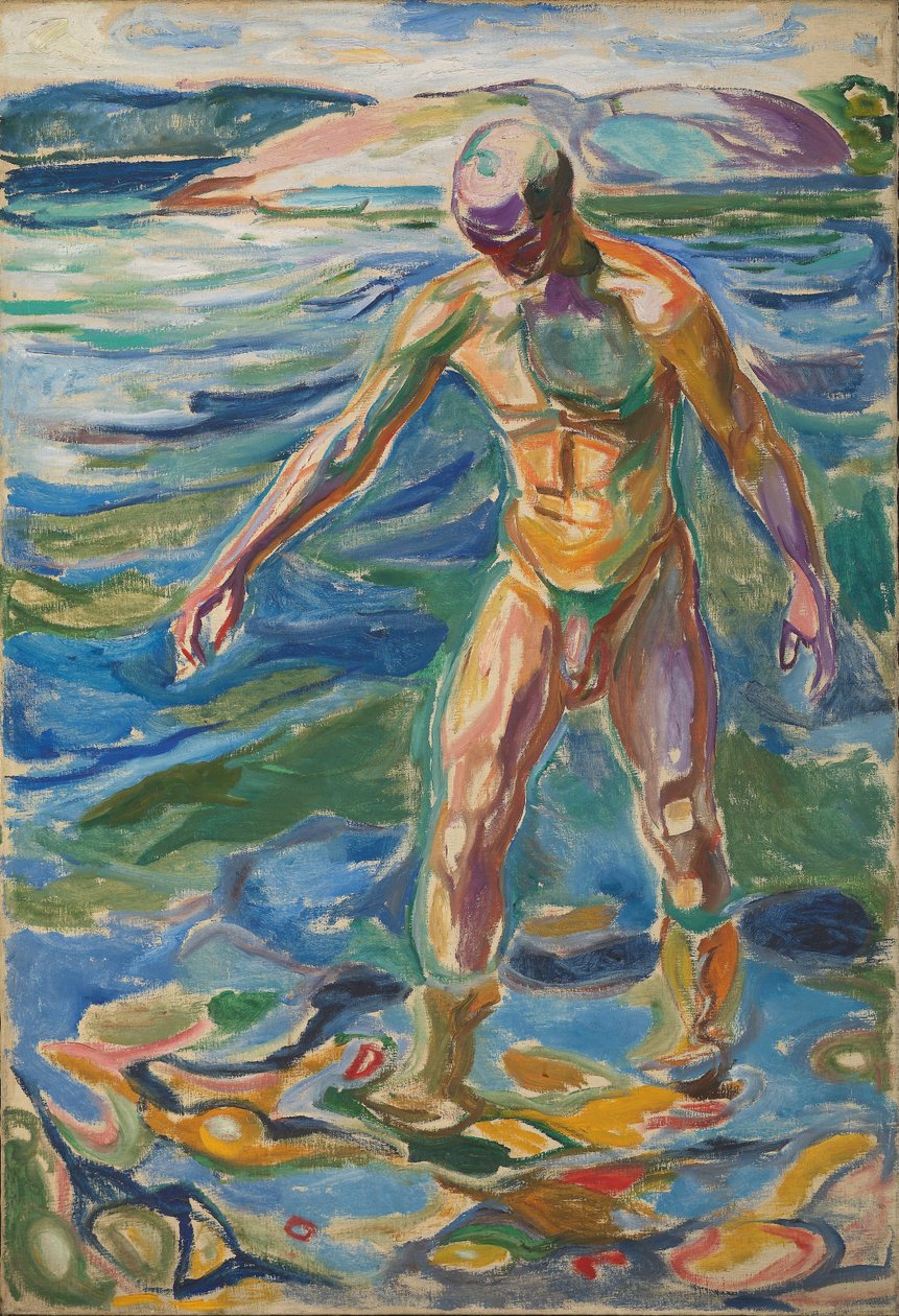Homme se baignant - Edvard Munch