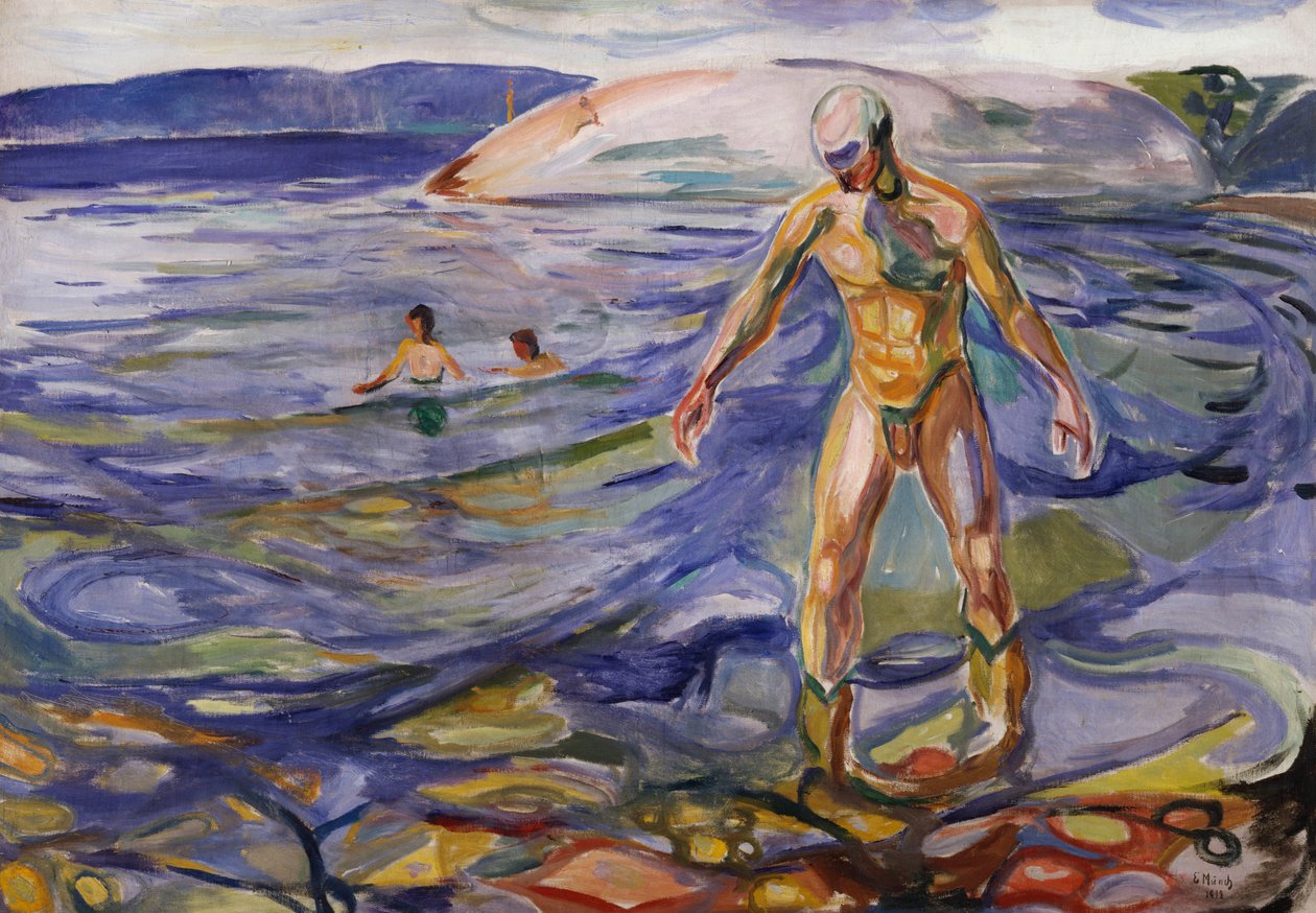 Homme se baignant - Edvard Munch