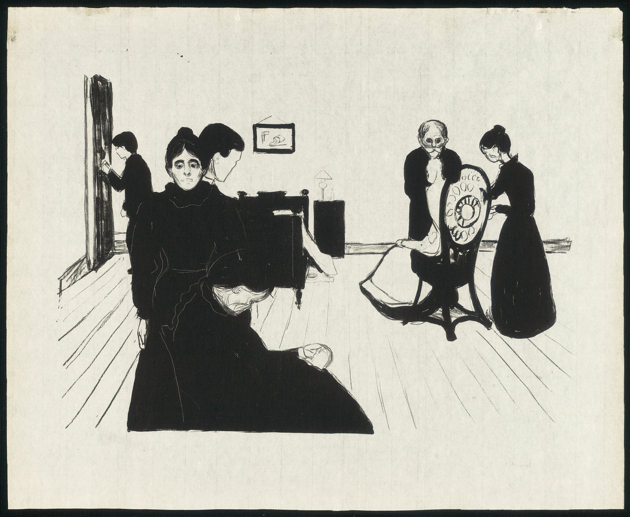 La Mort dans la Chambre de Malade - Edvard Munch