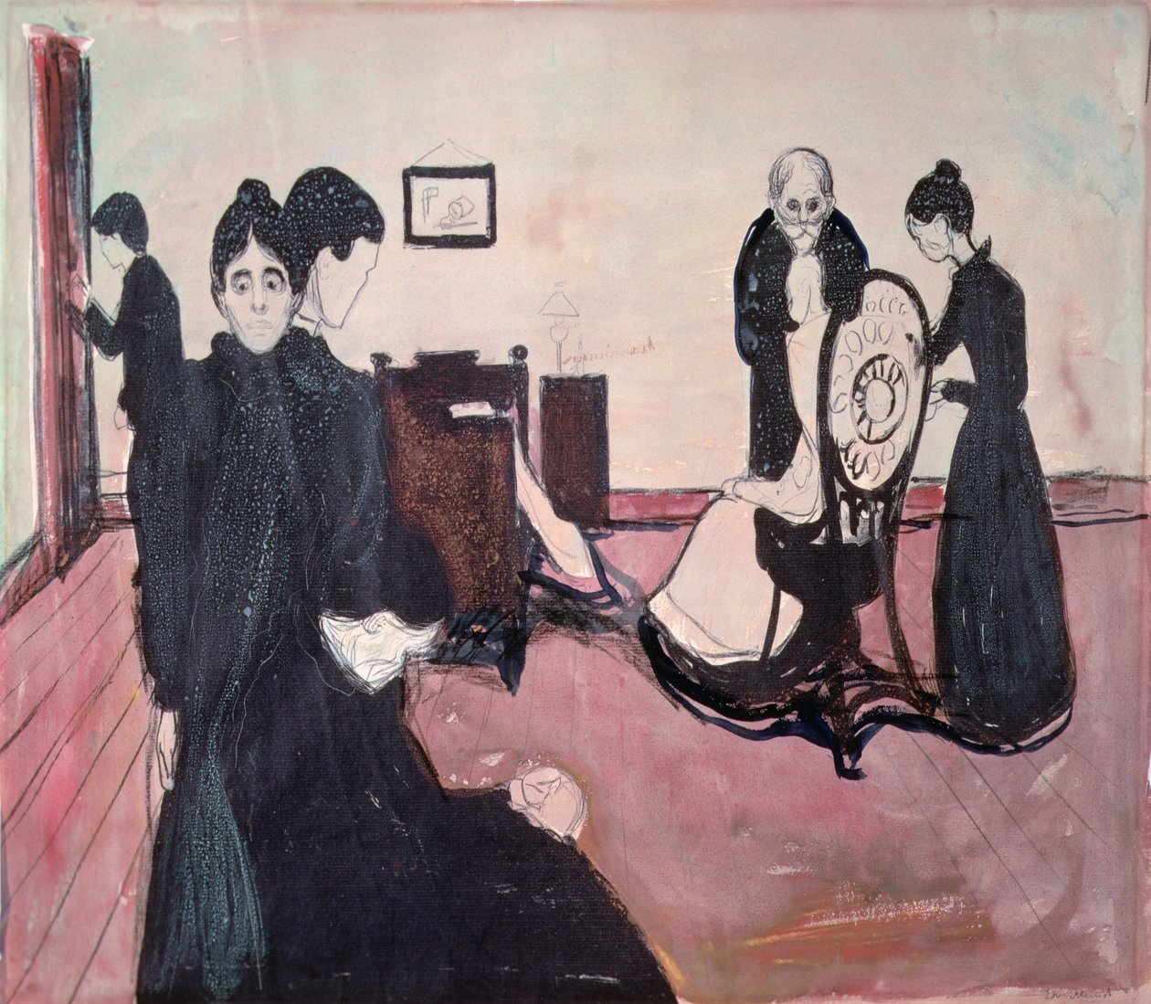La Mort dans la Chambre de Malade - Edvard Munch