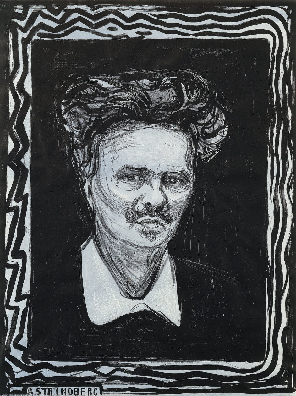 Portrait de Strindberg - Edvard Munch