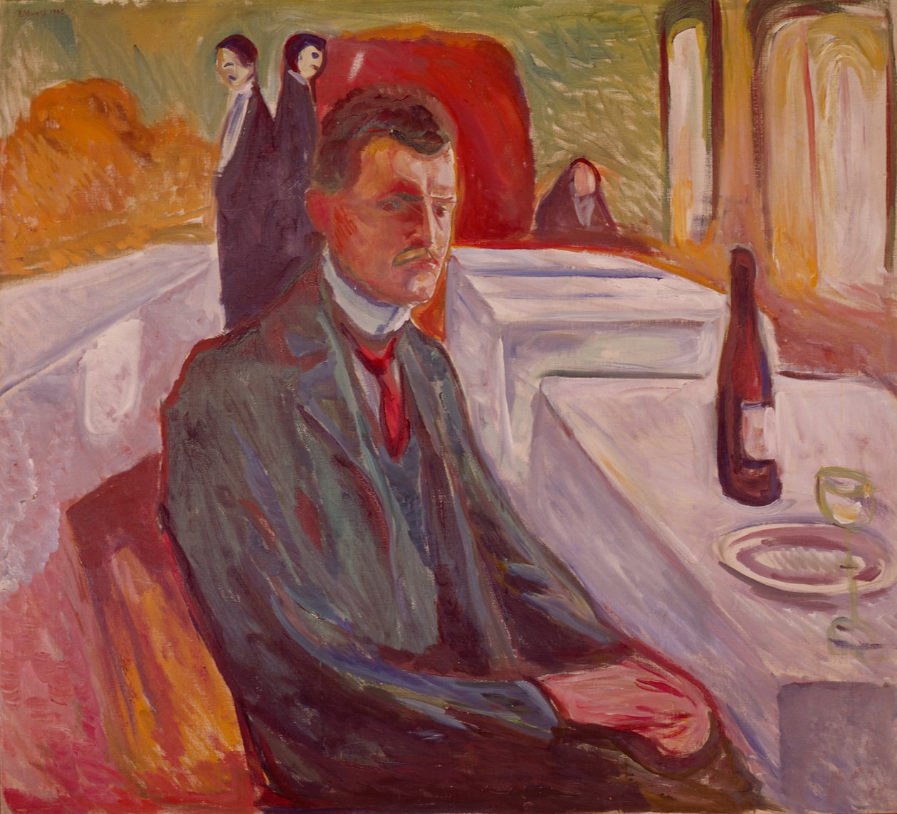 Autoportrait au vin (peinture) - Edvard Munch