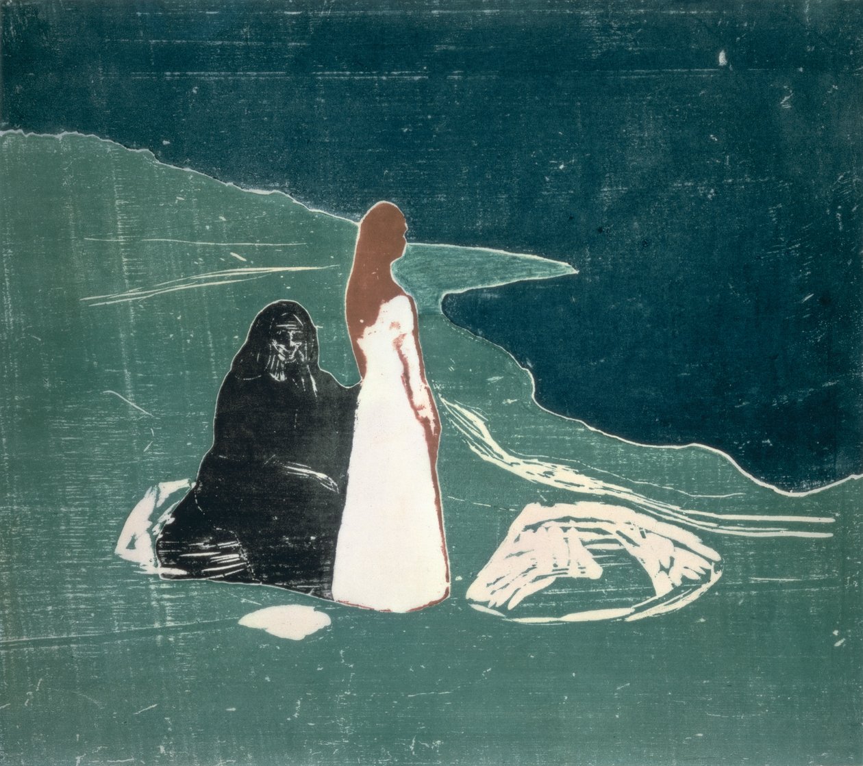 Deux femmes sur le rivage - Edvard Munch