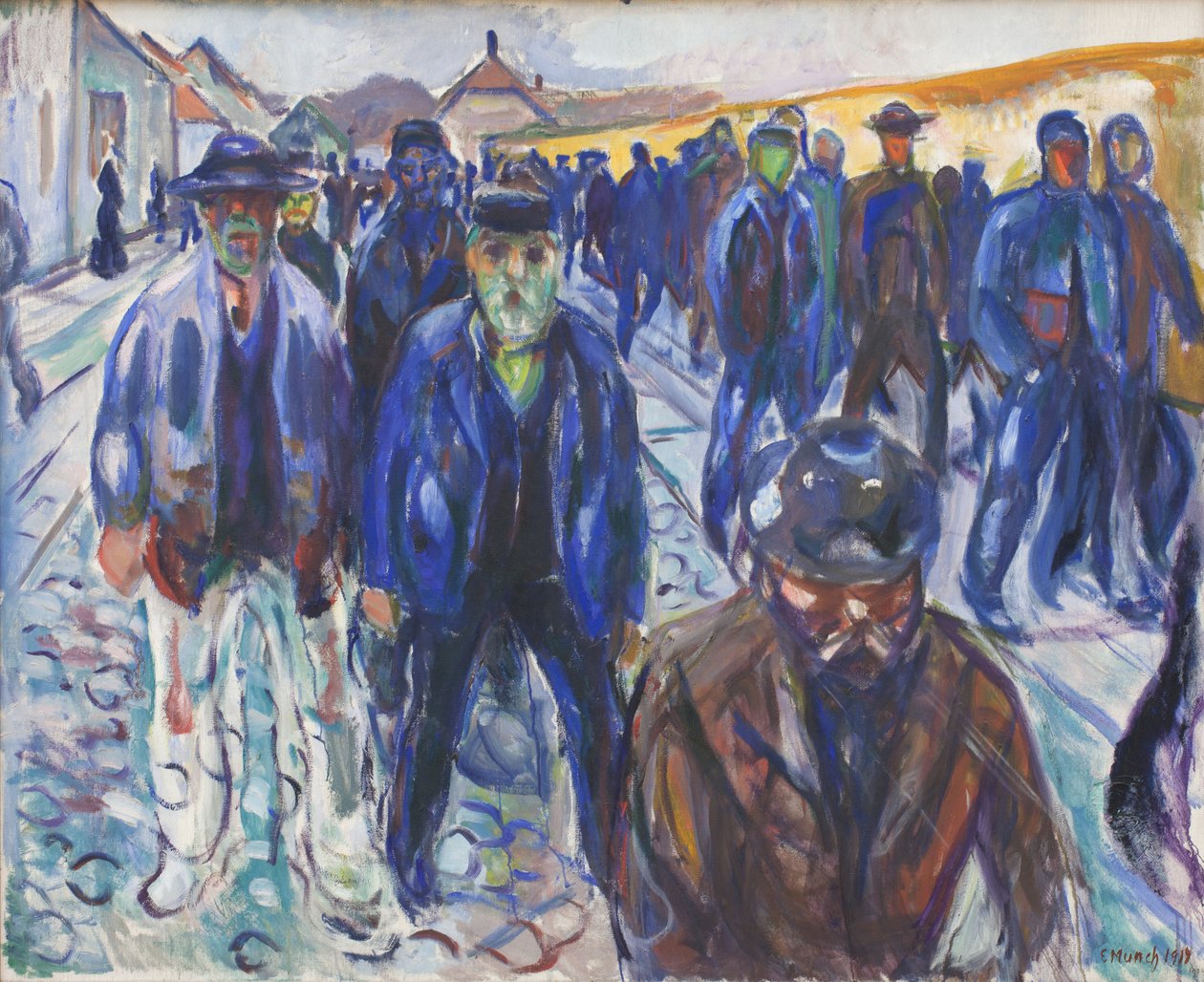 Travailleurs rentrant chez eux - Edvard Munch