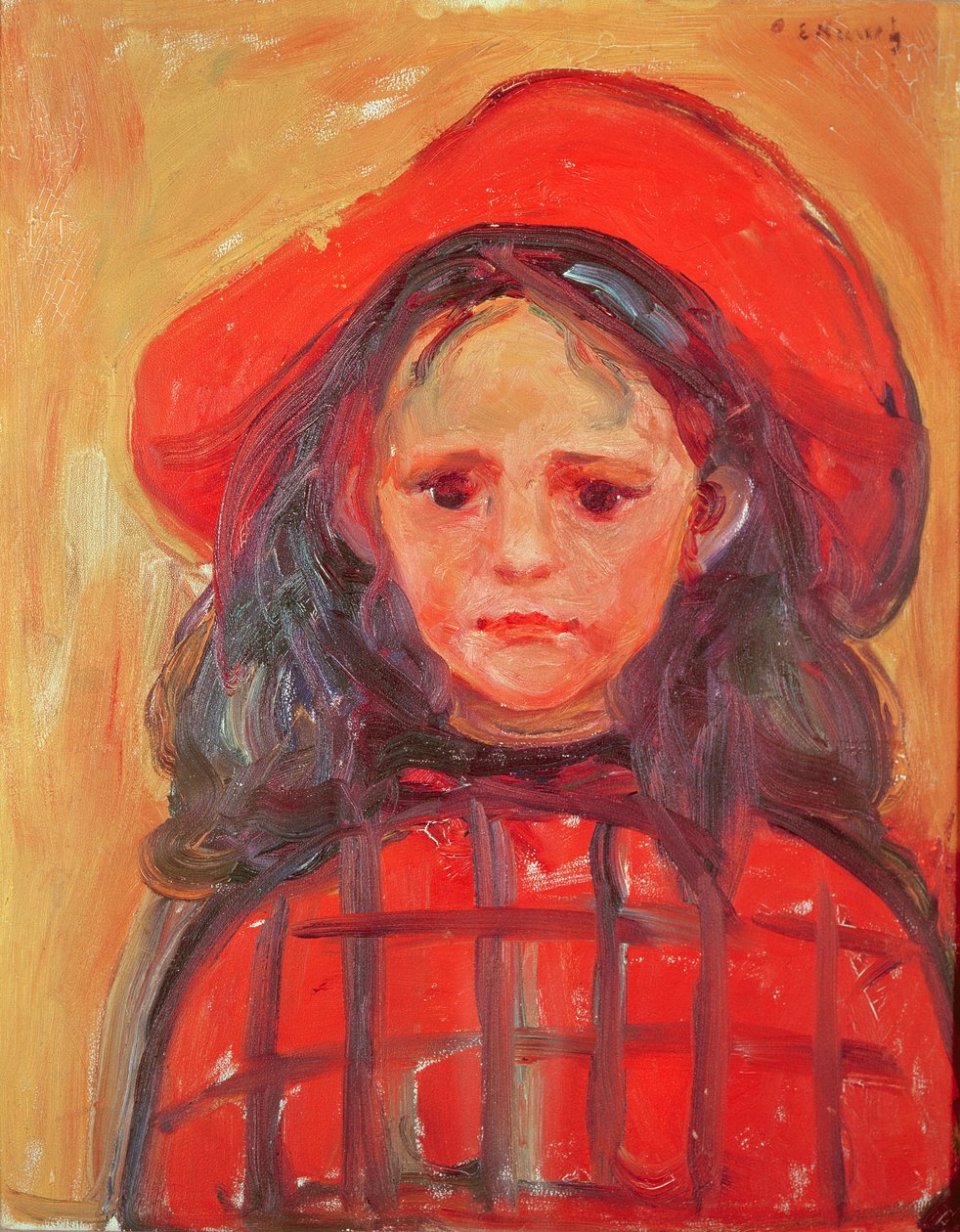 Jeune fille au chapeau rouge - Edvard Munch