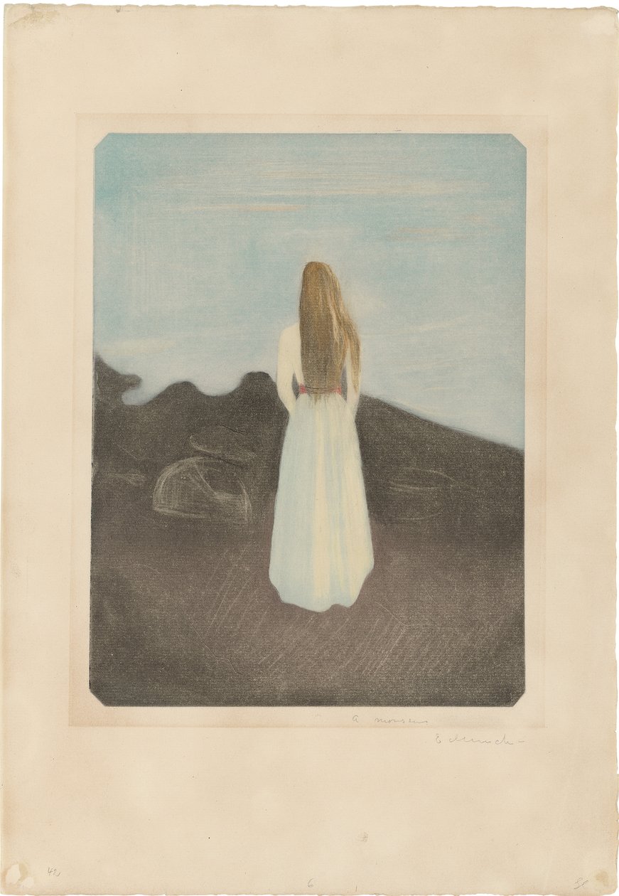 Jeune femme sur la plage - Edvard Munch