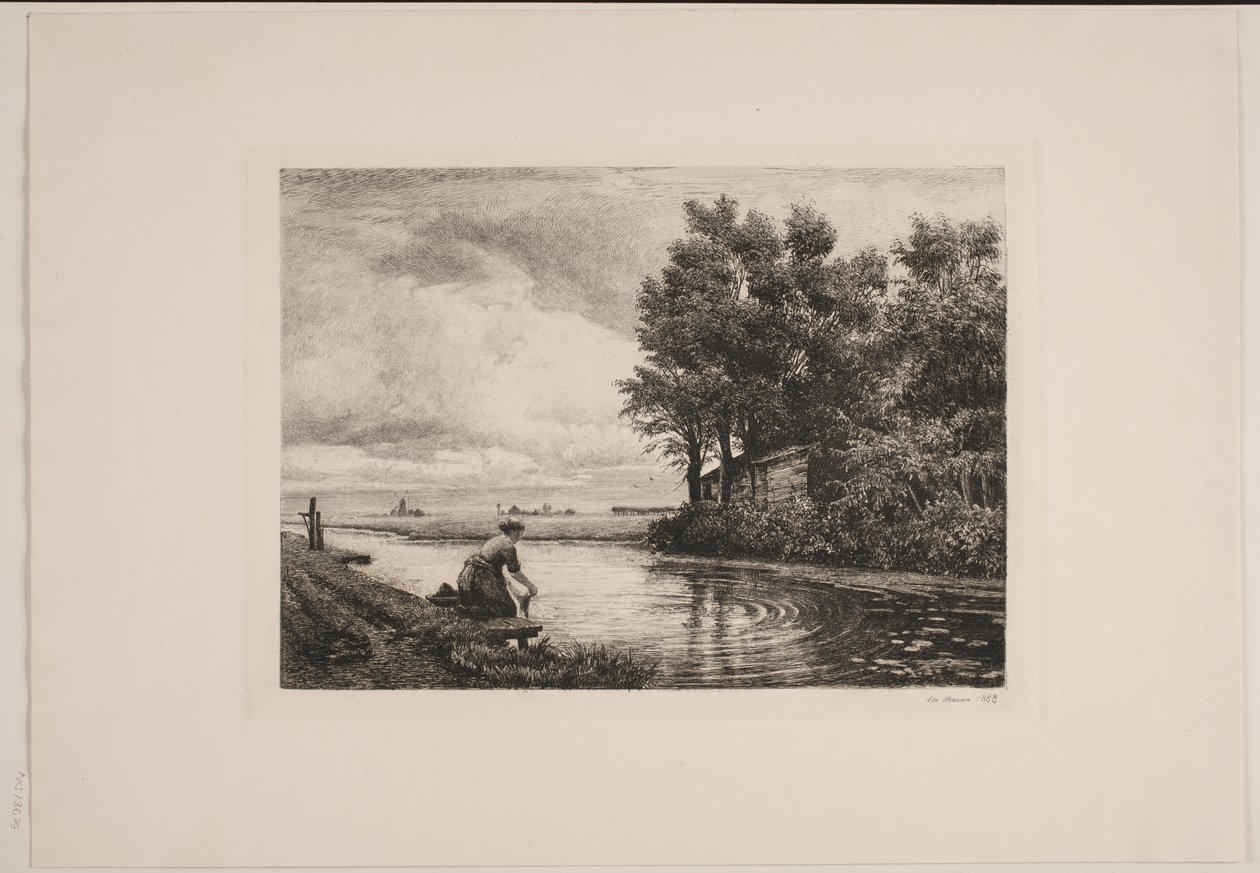 Paysage hollandais avec cours d