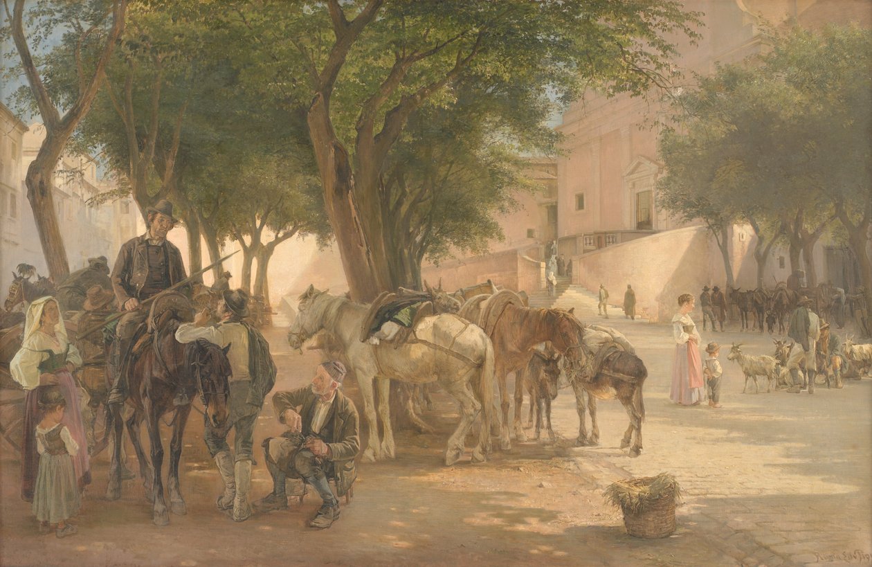Près du monastère des Capucins à Rome - Edvard Petersen