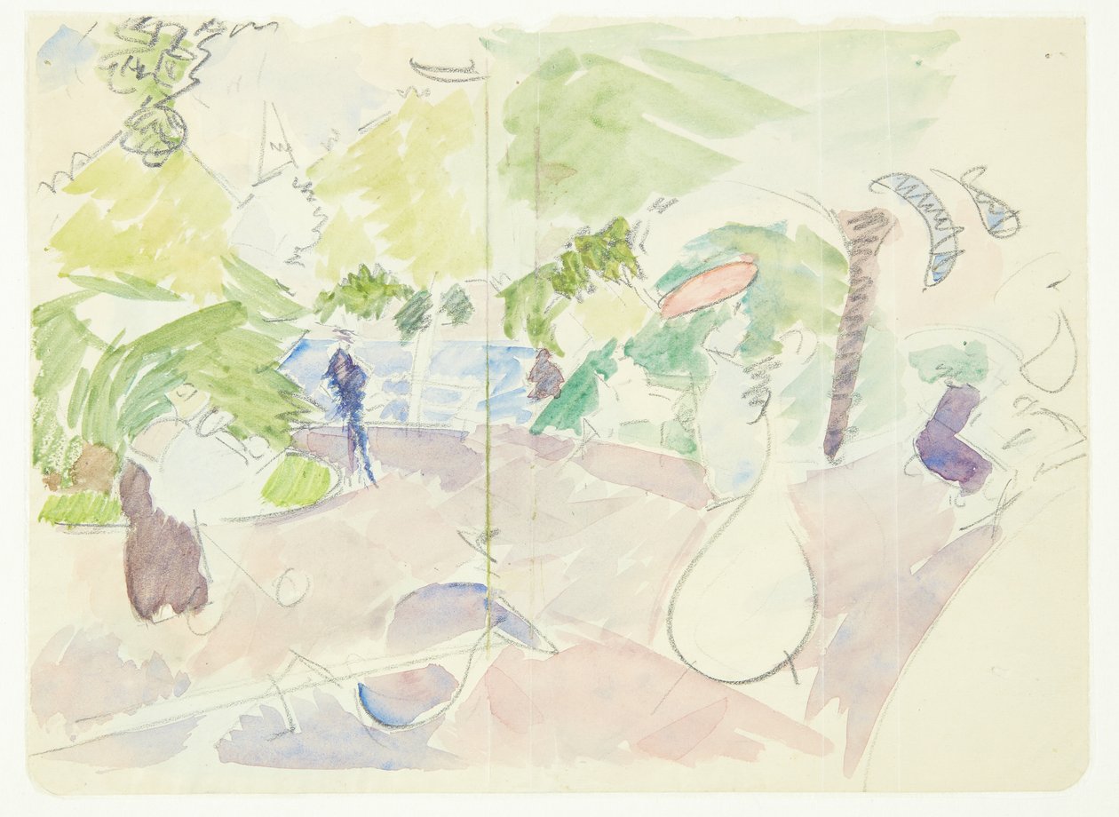 Étude de couleur pour le tableau de Langelinie - Edvard Weie