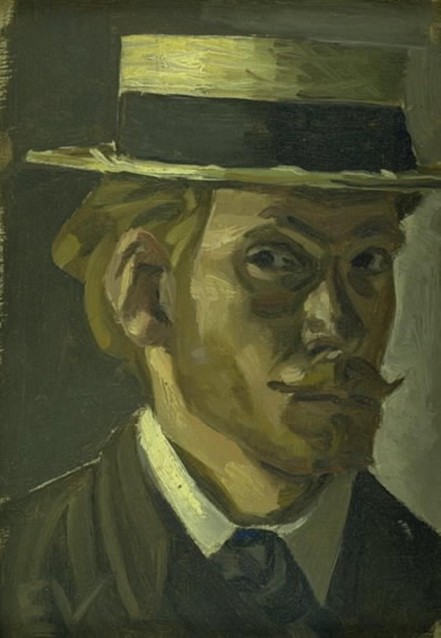 Autoportrait avec un chapeau de paille - Edvard Weie