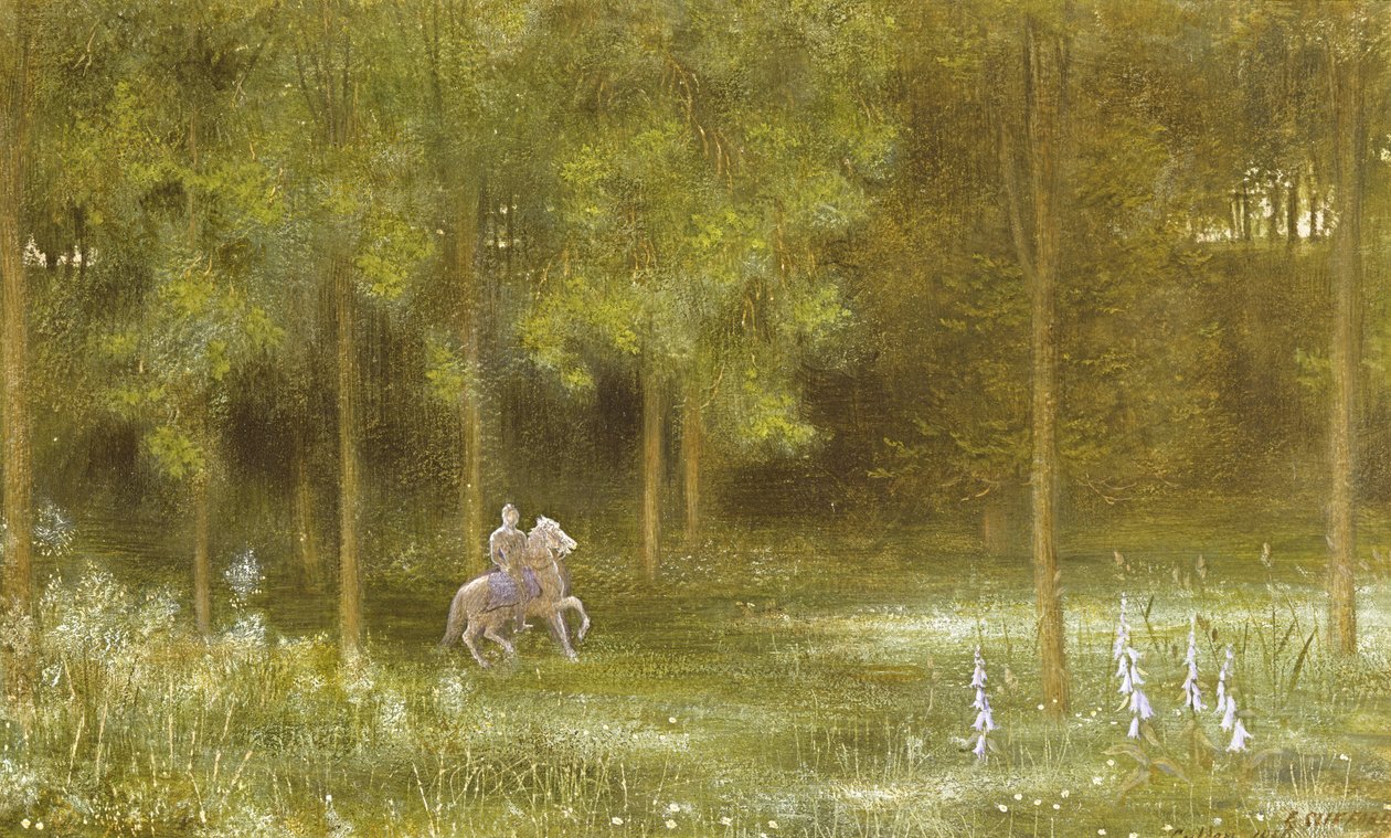 Chevalier dans un paysage - Edward Clifford
