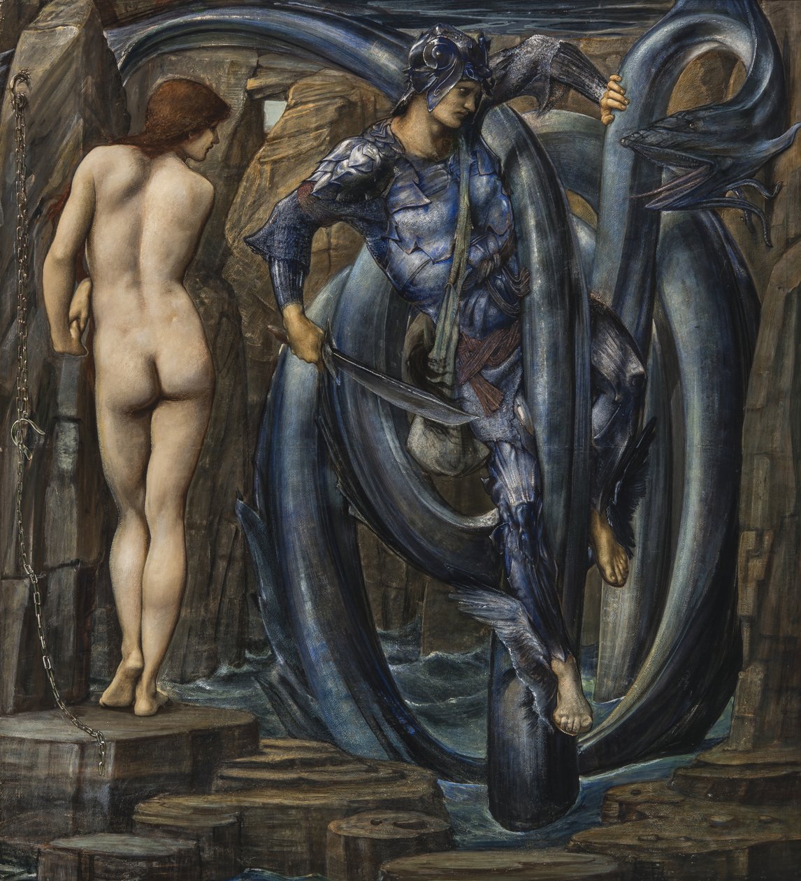 Le Destin accompli (Persée tuant le serpent de mer), vers 1882 - Edward Burne Jones