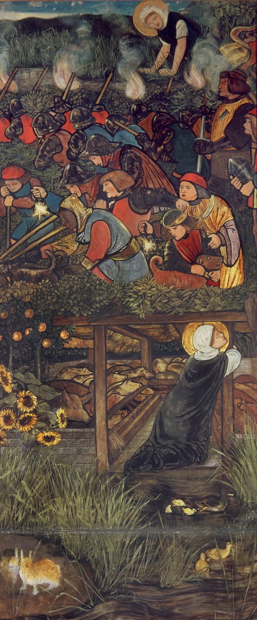 La légende de Sainte Frideswide, 1859, étude à l