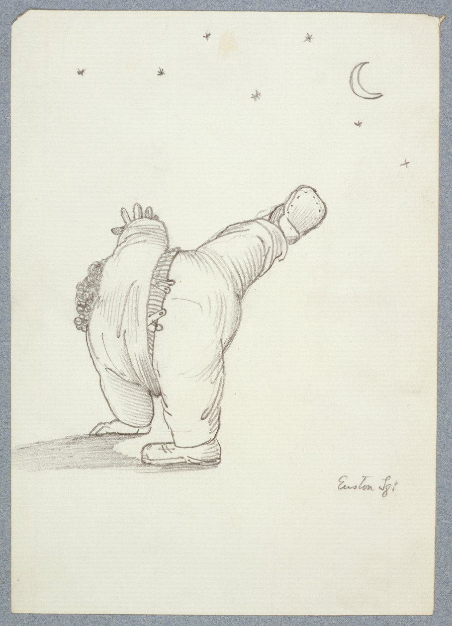 William Morris (1834-96) faisant la roue, vu de derrière par la lumière de la lune et des étoiles, d