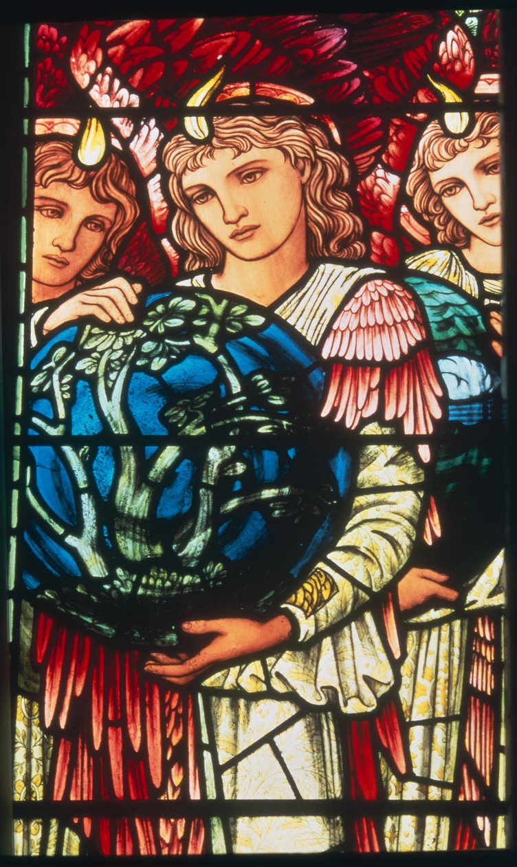 Anges de la Création: Le Troisième Jour, vers 1890 (vitrail) - Edward Burne Jones
