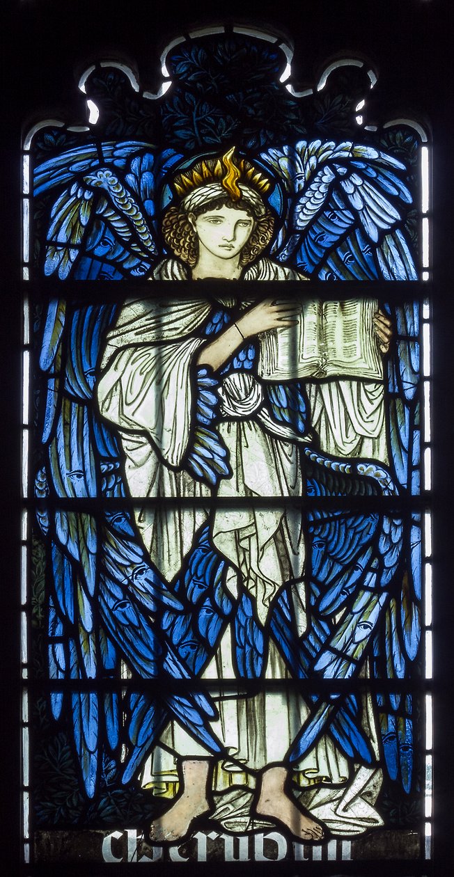 Cambridge, Chapelle du Jesus College, Morris & Co., Edward Burne-Jones, Chérubins, 1873 - Edward Burne Jones