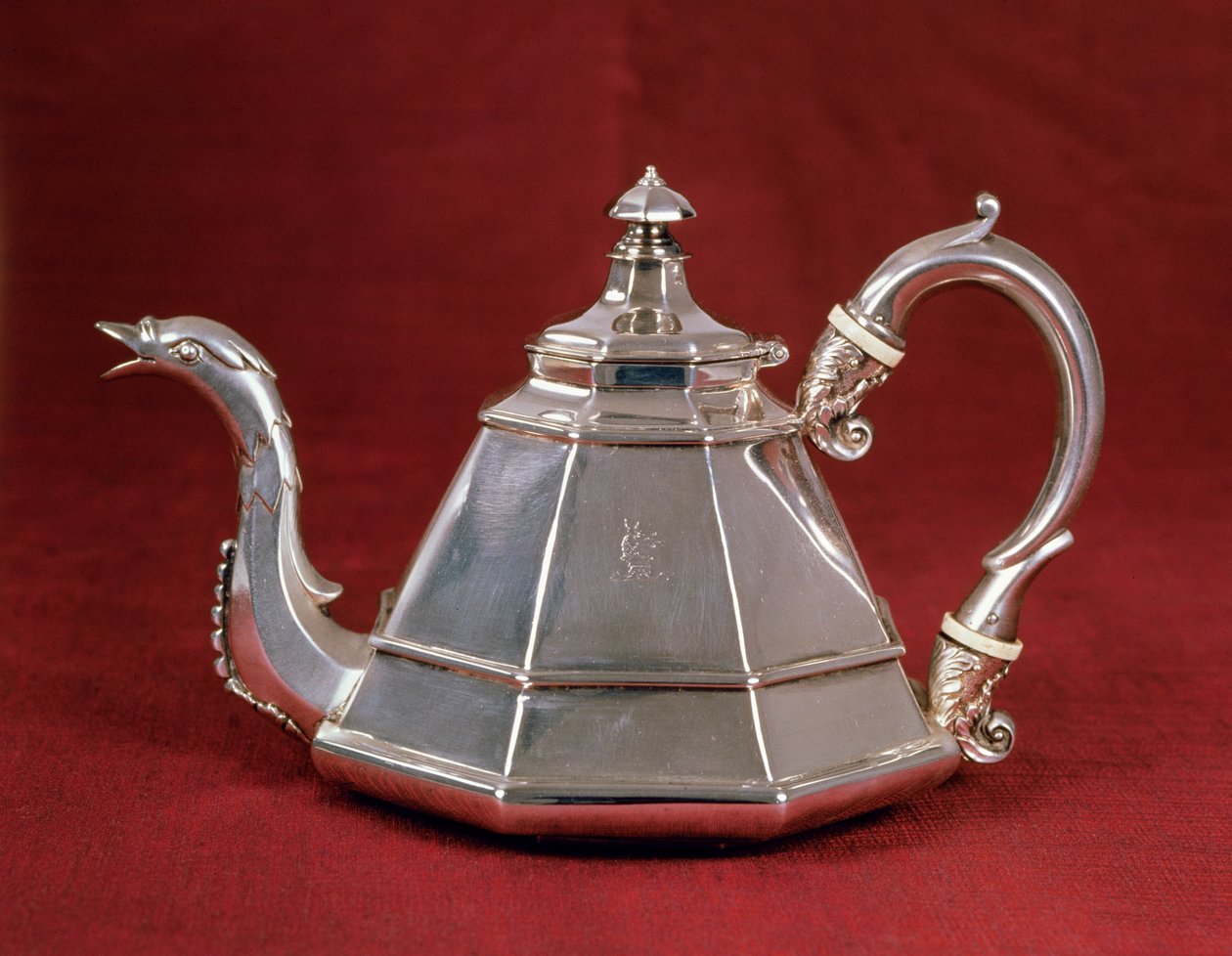 Théière, probablement basée sur un exemple néerlandais du début du XVIIIe siècle, Londres 1832 - Edward Farrell