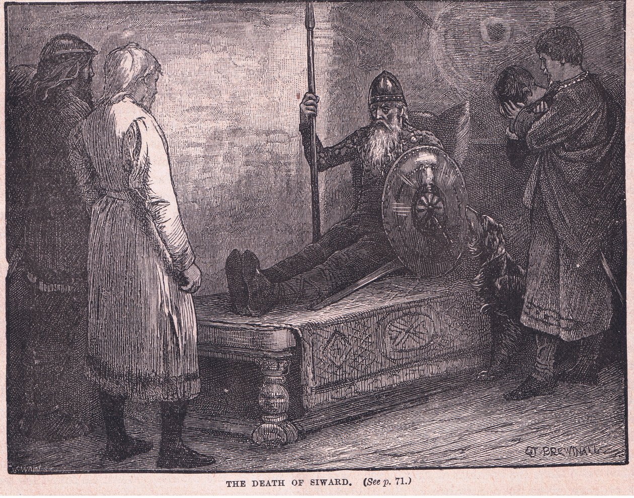 La mort de Siward, 1057 - Edward Frederick Brewtnall