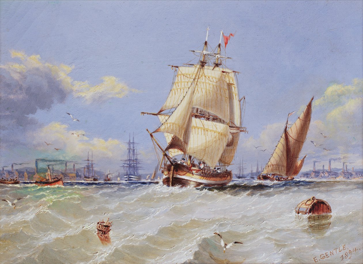 Scène côtière, 1894 - Edward Gentle