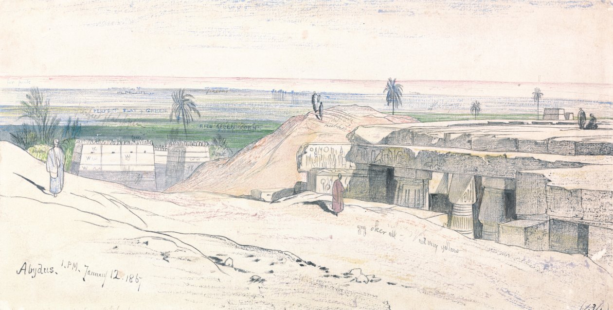 Abydos, 13h, 12 janvier 1867 - Edward Lear