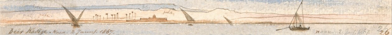 Deir Kadige, 2 janvier 1867, midi - Edward Lear
