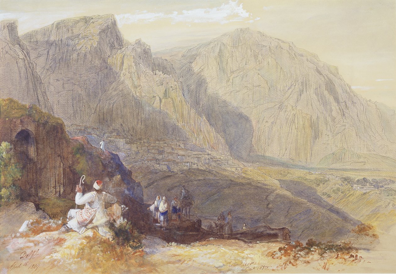 Delphes, vers 1849 - Edward Lear