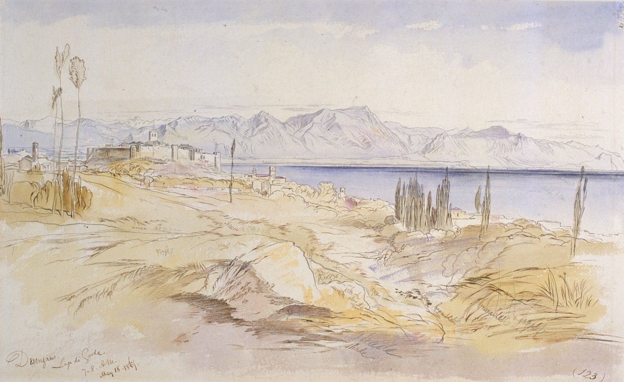 Desenzano, Lac de Garde, 1867 - Edward Lear