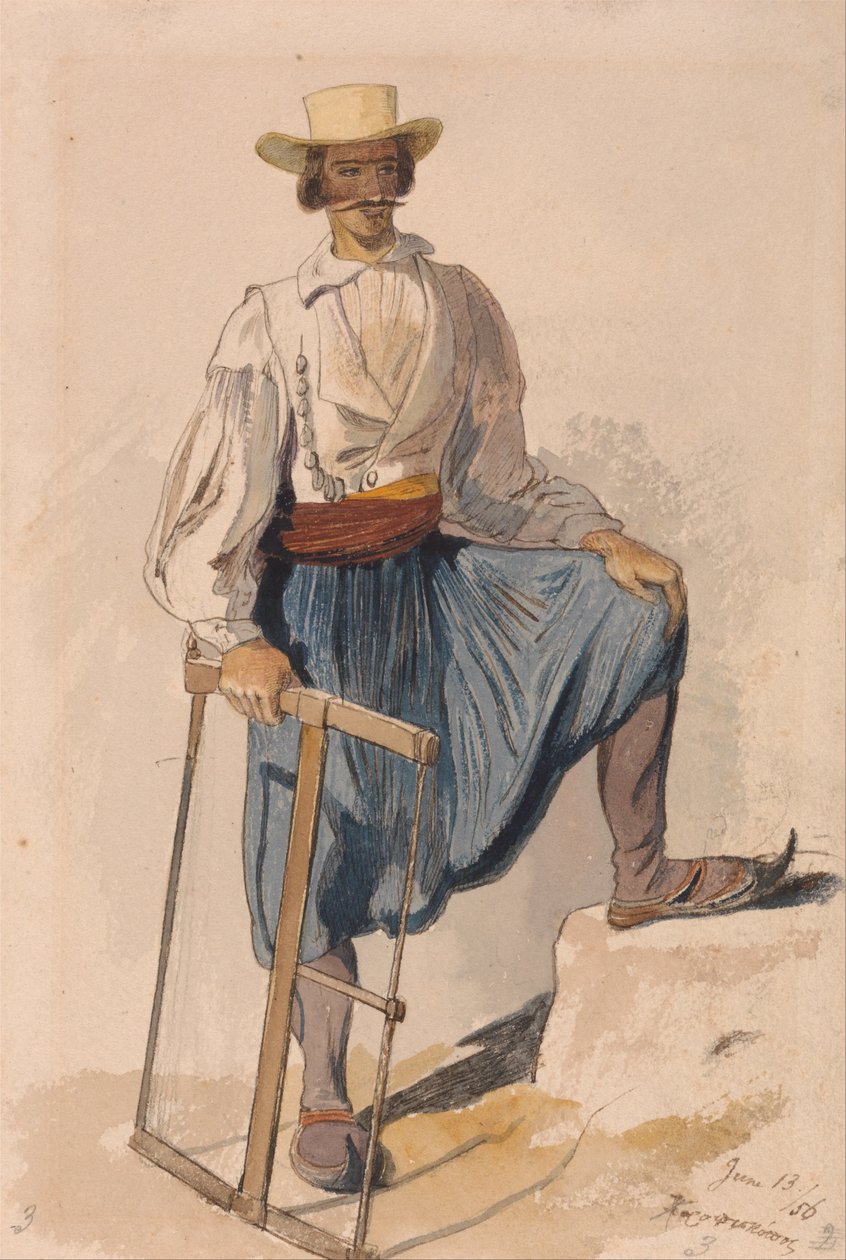 Bûcheron grec, 13 juin - Edward Lear