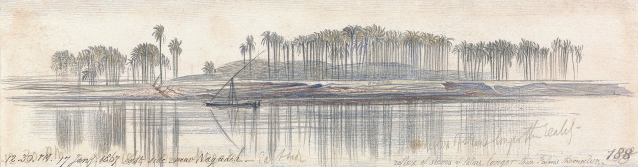 Près de Negadeh, 12h30, 17 janvier 1867 - Edward Lear