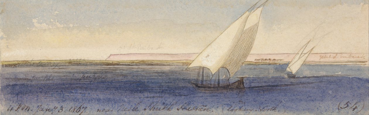 Près de Nesle Sheikh Hassan, regardant vers le sud - Edward Lear