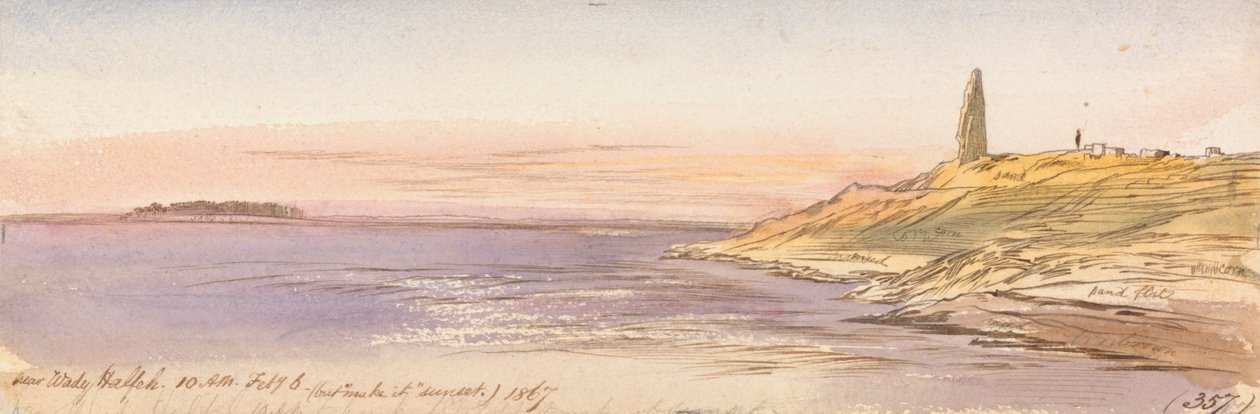 Près de Wady Halfeh - Edward Lear