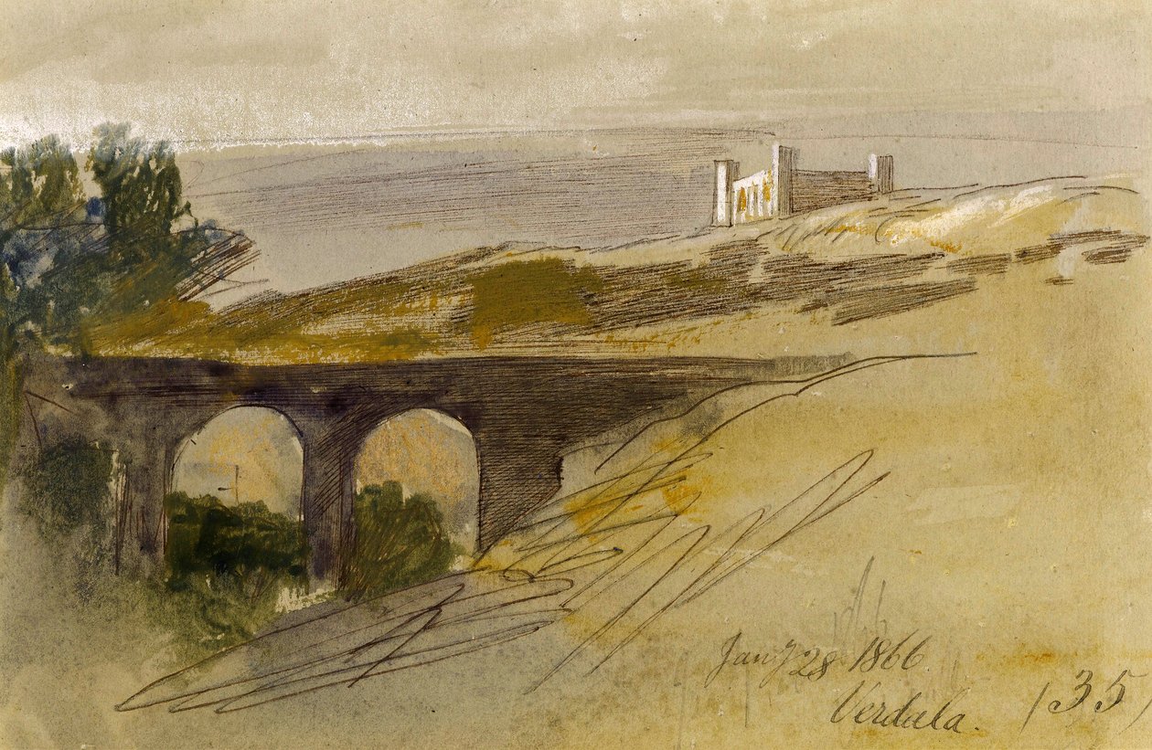 Verdala, Malte, 1866 - Edward Lear