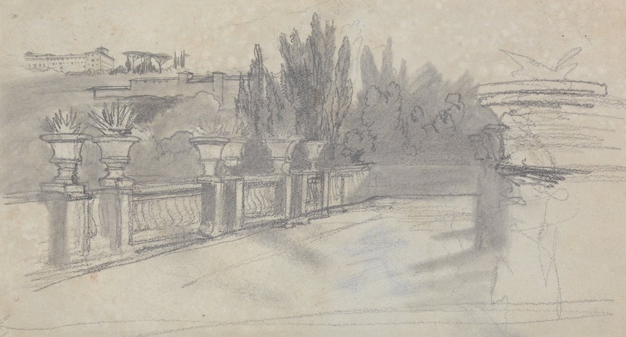 Villa Torlonia, anciennement Villa Conti, Frascati - Edward Lear