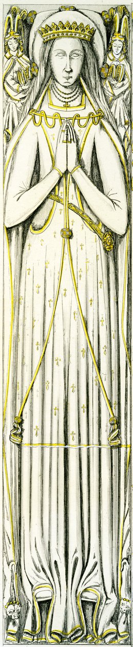 Lady Isabel Neville, effigie en albâtre du tombeau des Smythe, église Saint-Pierre, Elford, Staffordshire, Angleterre, 1848-9 - Edward M. Richardson