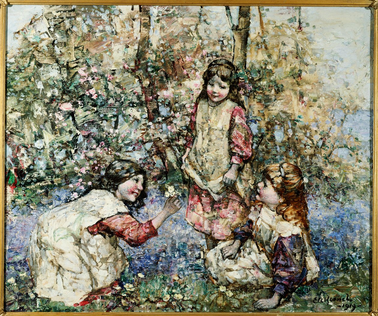 Récolte de primevères - Edward Atkinson Hornel