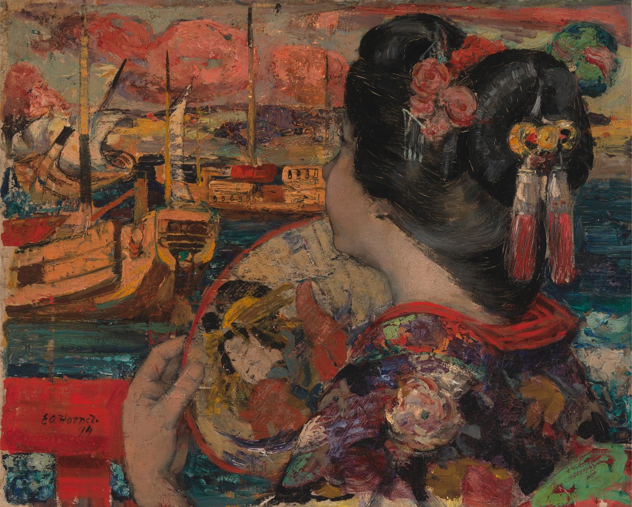 Le balcon, Yokohama - Edward Atkinson Hornel