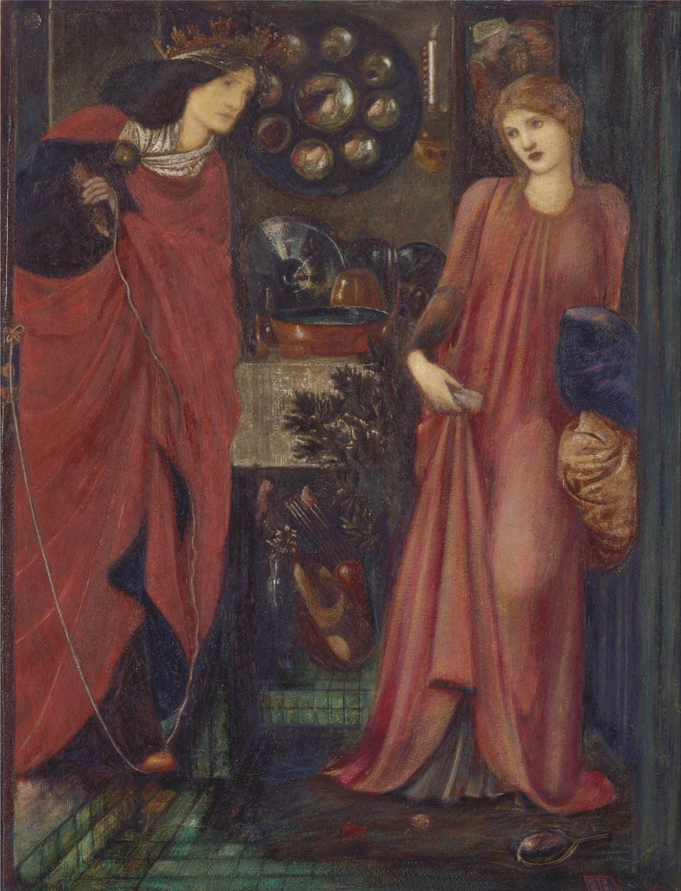 La belle Rosamund et la reine Éléonore - Edward Burne Jones
