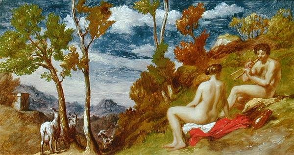 Une idylle rurale - Edward Calvert